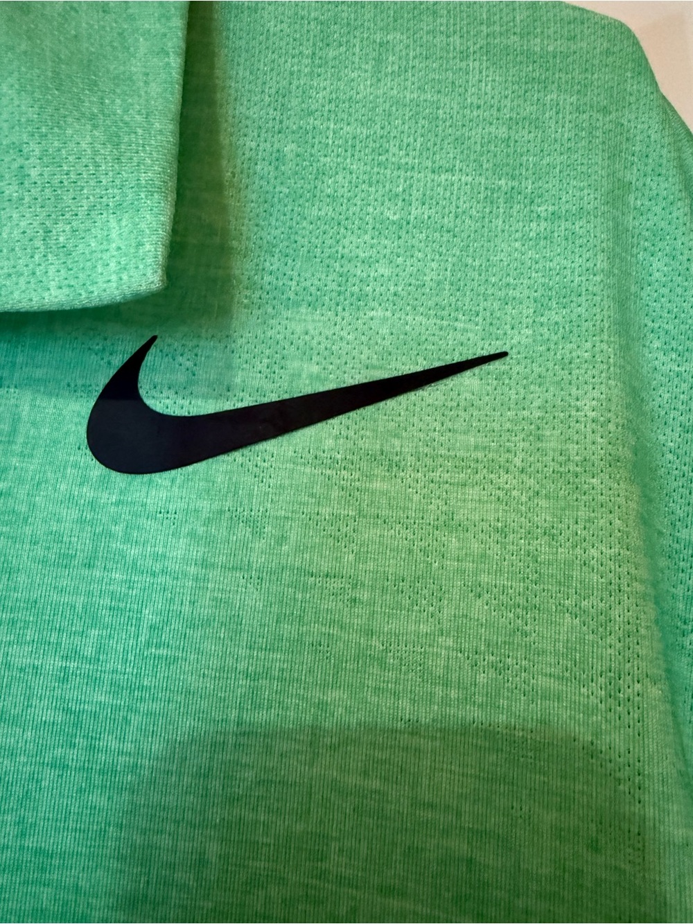 Nike Men's Green-Blue Gradient Polo, Short Sleeve Golf Shirt Size L - Picture 3 of 5